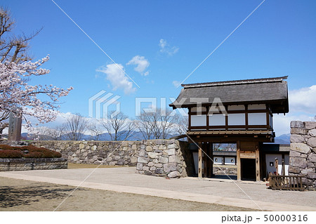 松代城跡：本丸より北不明門の櫓門　　長野市松代町 50000316