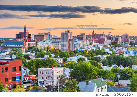 Portland, Maine, USA downtown skyline 50001157