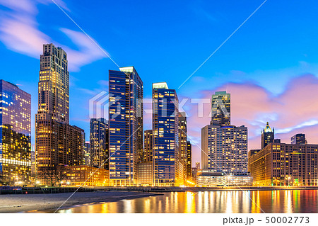 Chicago Skylines at night. 50002773