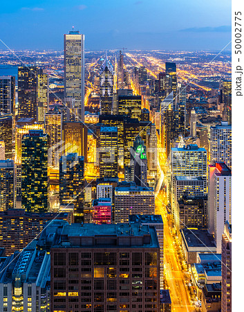 Aerial view of Chicago Skylines South Aerial view of Chicago Skylines South 50002775