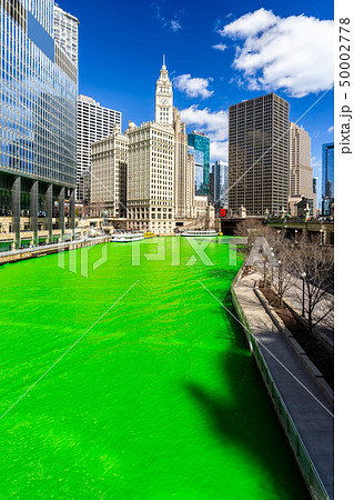 Dyeing River Chicago St' Partick Day. Dyeing River Chicago St' Partick Day. 50002778
