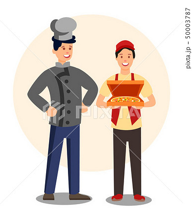 Restaurant Workers in Uniforms Flat Characters 50003787