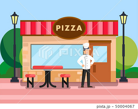Family Bakery Building Flat Vector Illustration 50004067