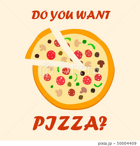 Pizzeria Cartoon Advertisement Poster Concept 50004409