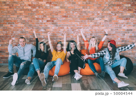 yes excited millennials hands up support approval 50004544