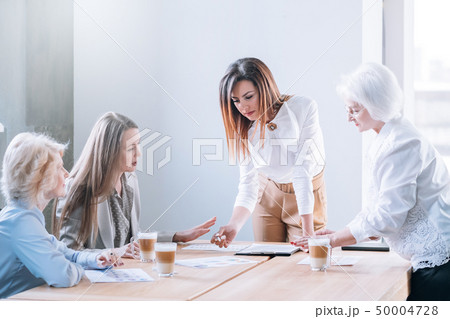 business meeting ambitious female team leader 50004728