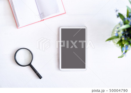 Tablet with black empty screen. Notebook, 50004790