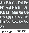 English alphabet Stylized under the paper  50004950