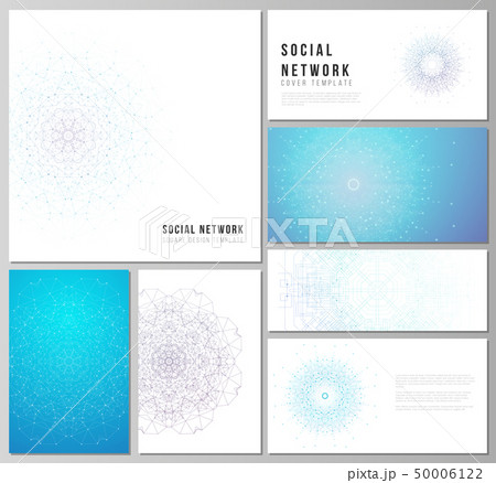 The minimalistic abstract vector illustration layouts of modern social network mockups in popular 50006122