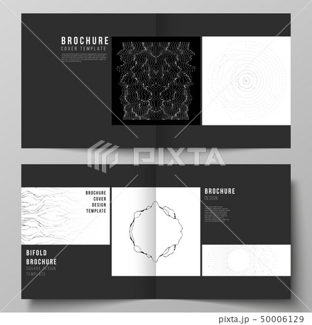 The vector layout of two covers templates for square design bifold brochure, magazine, flyer 50006129