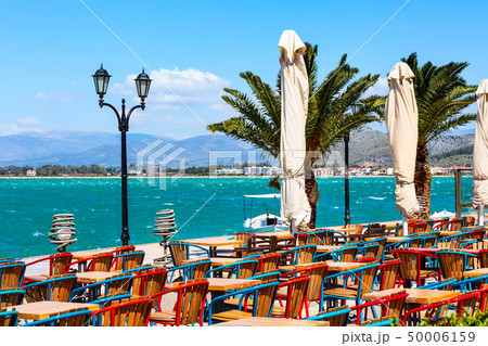 Promenade with palm trees in Nafplio, Greece Promenade with palm trees in Nafplio, Greece 50006159