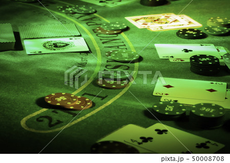 Setup for playing Blackjack at the Casino. 50008708