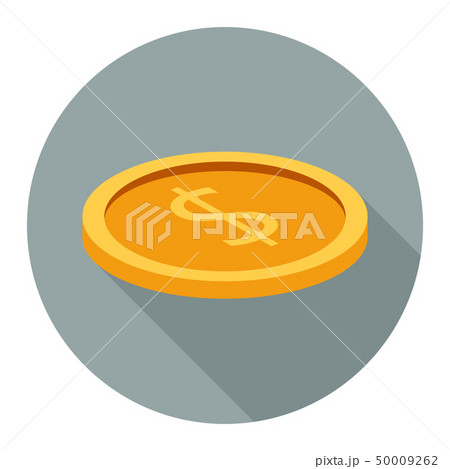 Coin flat icon 50009262