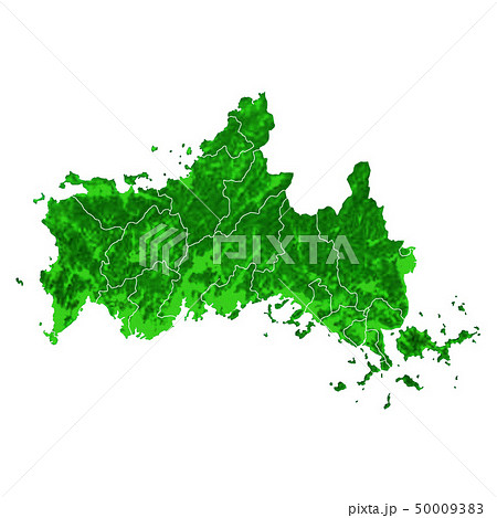 山口県地図と市町村境界 山口県地図と市町村境界 50009383