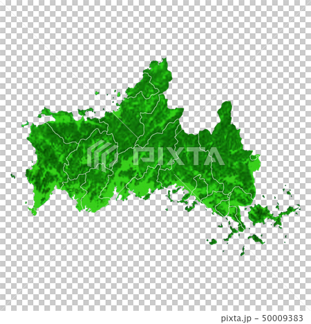 山口県地図と市町村境界 山口県地図と市町村境界 50009383