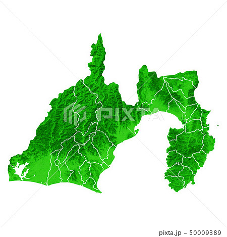 静岡県地図と市町村境界 50009389