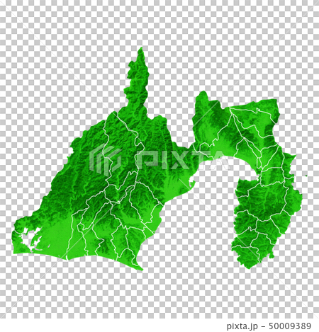 静岡県地図と市町村境界 50009389