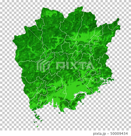 岡山県地図と市町村境界 50009434