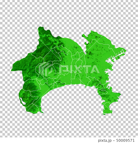 Kanagawa prefecture map and municipal boundaries 50009571