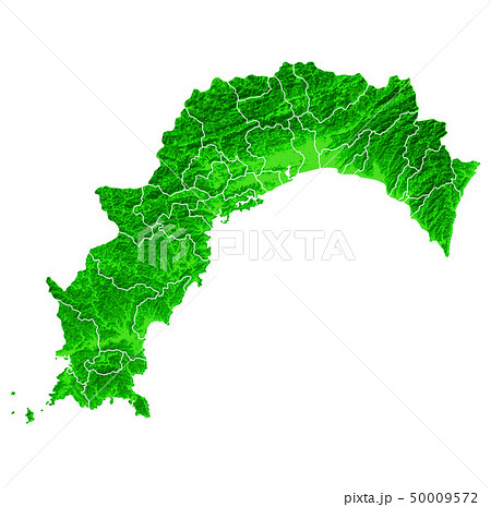 高知県地図と市町村境界 50009572
