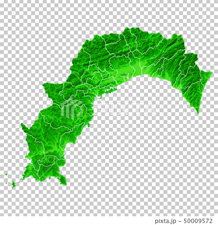 高知県地図と市町村境界 50009572