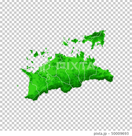 香川縣地圖和市政邊界 香川縣地圖和市政邊界 50009693