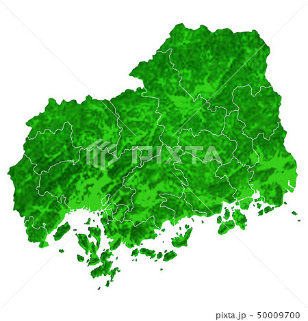 広島県地図と市町村境界 50009700