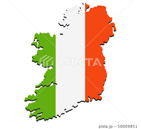 map of Ireland with flag map of Ireland with flag 50009851