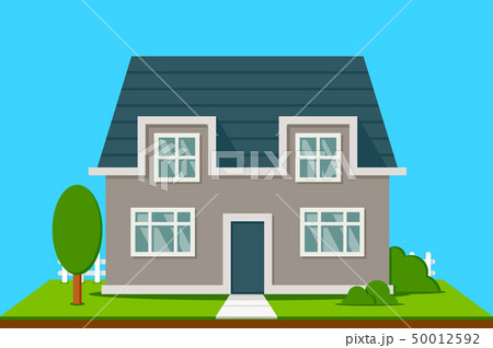 Suburban house with trees 50012592
