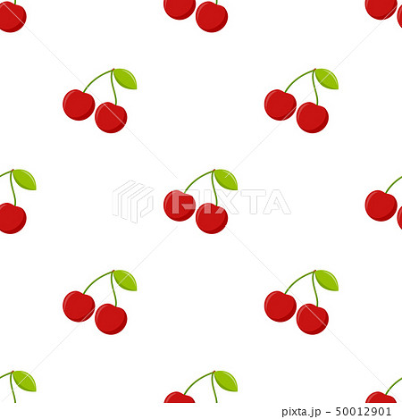 Seamless Pattern With Cherryのイラスト素材
