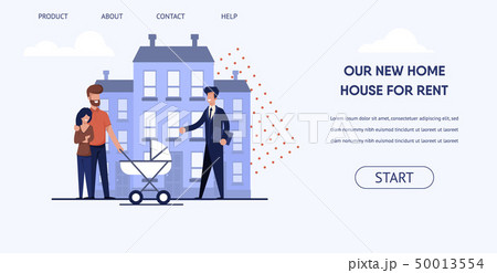 Cartoon is Written Our New Home House for Rent. 50013554