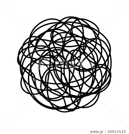 Chaotic line isolated on white background 50014529
