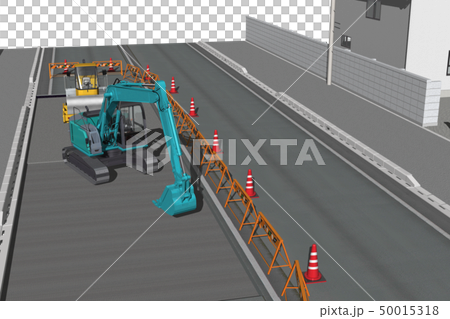 道路工事のイラスト素材 道路工事のイラスト素材