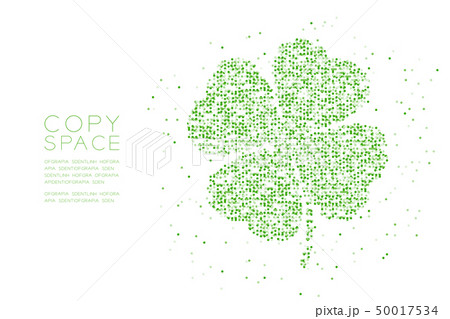 Clover 4 leaf shape Particle Geometric Circle dot 50017534
