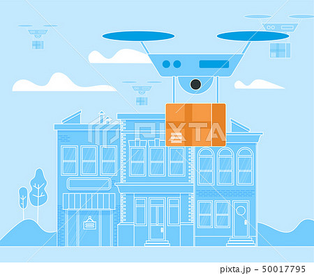 Digital Drone, Aerial Copter, Delivery Quadcopter 50017795