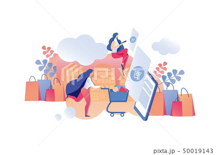 Illustration Mobile Application Sales Information. 50019143