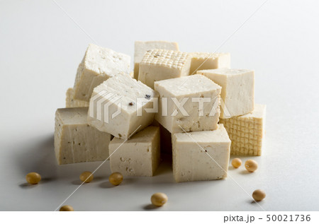 Soy Bean curd tofu on white background Non-dairy 50021736