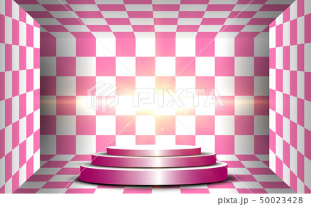 pink stand with gold light in the pink studio room 50023428
