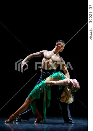 ballroom couple dancing isolated on black background 50025457