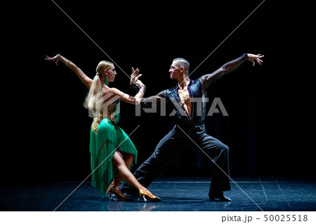 ballroom couple dancing isolated on black background 50025518