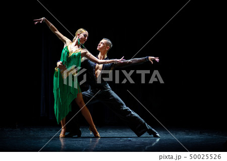 ballroom couple dancing isolated on black background ballroom couple dancing isolated on black background 50025526