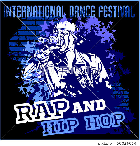Rap hip hop graffiti - vector poster Rap hip hop graffiti - vector poster 50026054