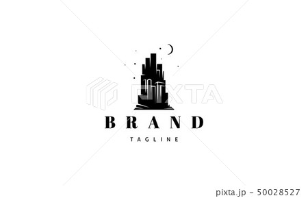 Night City Abstract Black Vector logo design Night City Abstract Black Vector logo design 50028527