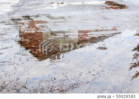 Reflection in a puddle. 50029583