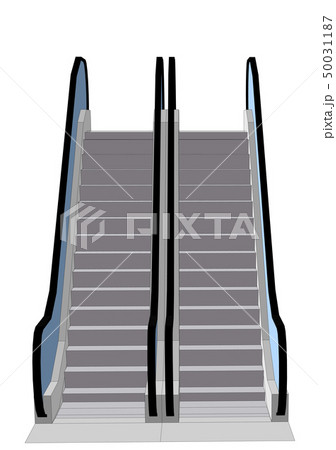 escalator isolated on white 50031187