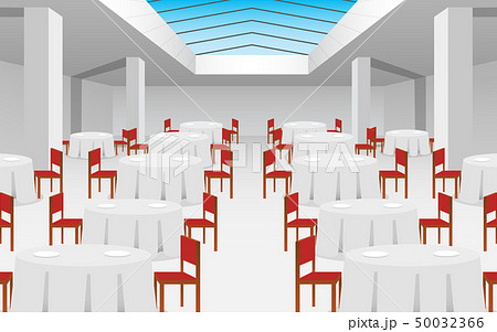 chairs with tables in the ballroom	 50032366