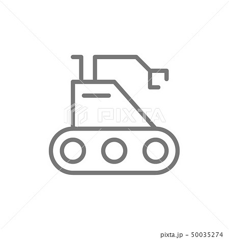 Moon rover, robot, cosmos exploration line icon. 50035274