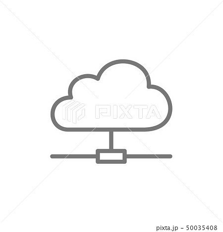 Network cloud line icon. 50035408