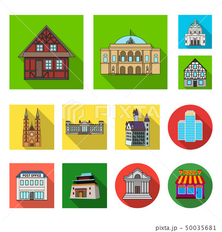 Vector illustration of building and city logo. Collection of building and business stock symbol for Vector illustration of building and city logo. Collection of building and business stock symbol for 50035681