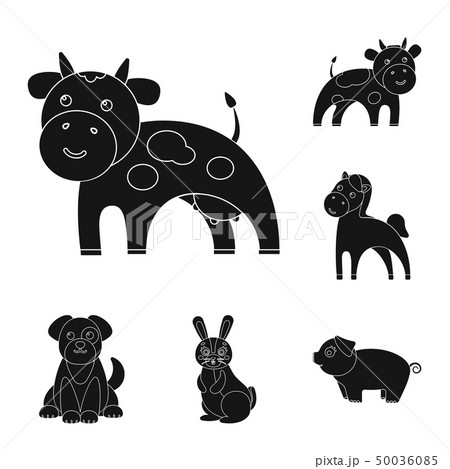 Isolated object of animal and habitat sign. Set of animal and farm vector icon for stock. 50036085